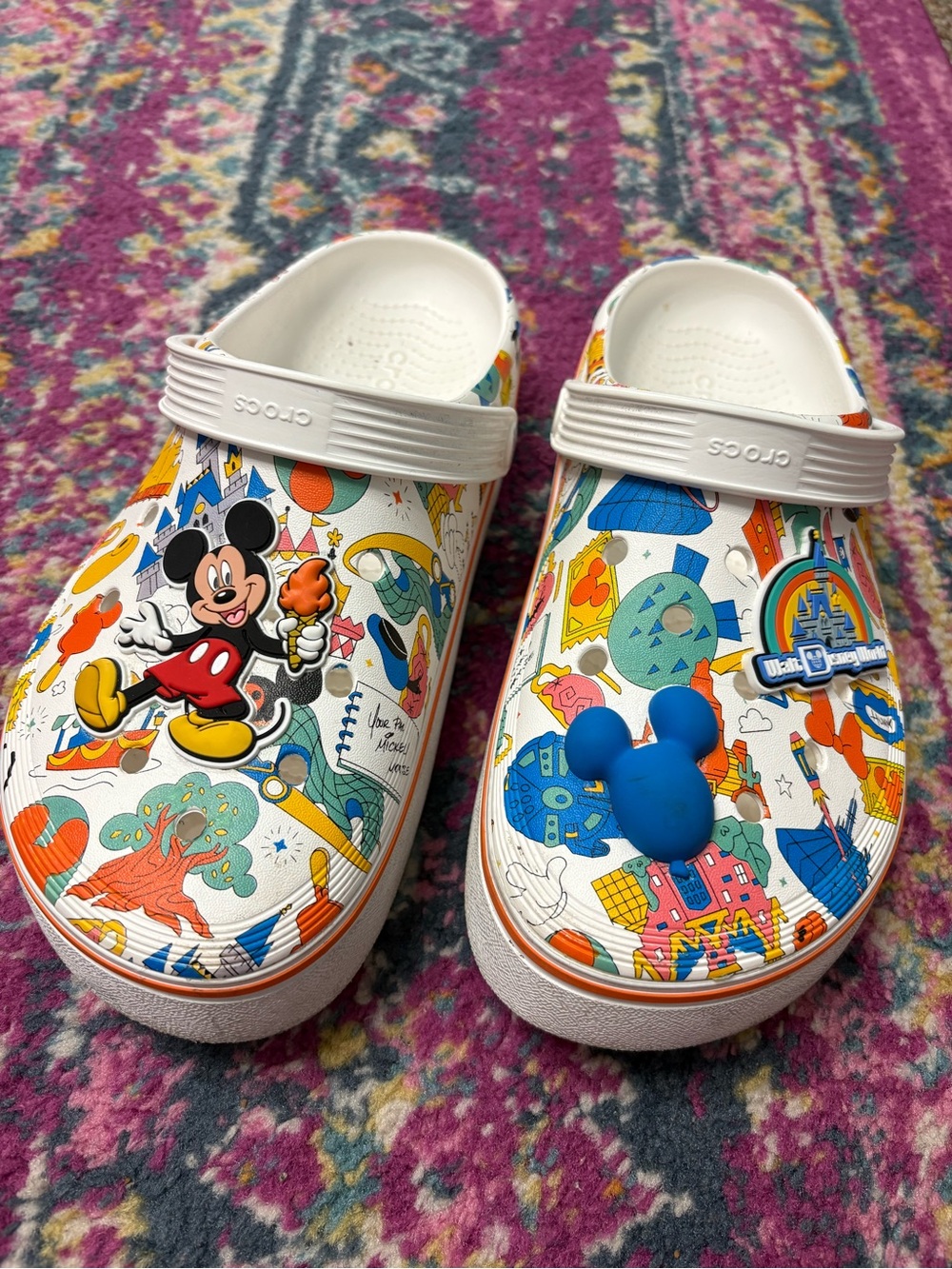 Disney World Mickey Mouse White Crocs